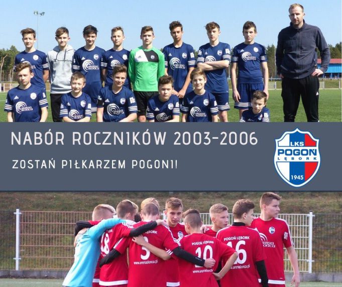 Klub Pogoń Lębork ogłasza zimowy nabór uzupełniający dla młodych piłkarzy roczników 2003, 2004, 2005