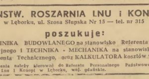 Perełka z „Dziennika Bałtyckiego” z 11 kwietnia 1949 roku  czyli ogłoszenie z ofertą pracy m.in. na 
