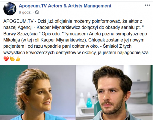To już pewne Pochodzący z Lęborka aktor Kacper Młynarkiewicz zagra w serialu "Barwy Szczęścia&q