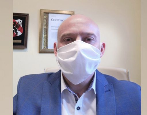 Noszenie maski to nie wstyd! Zachęca do tego swoich mieszkańców wójt gminy Wicko Dariusz Waleśkiewicz - Wójt Gminy Wicko