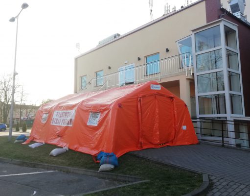 Polowa izba przyjęć przy lęborskim szpitalu