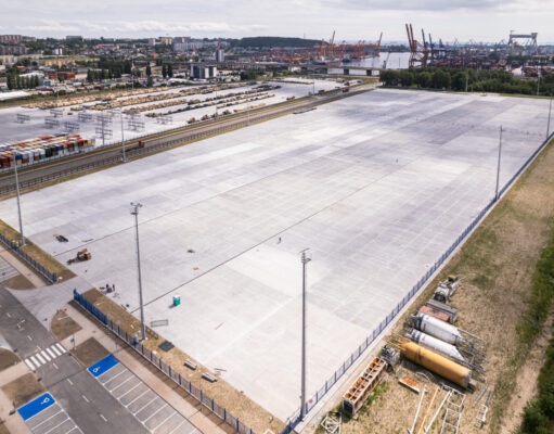 Logistyczne zagłębie Portu Gdynia już gotowe Nowo oddane do użytku place składowo-manewrowe przy Porcie Gdynia, fot. mat. prasowe Portu Gdynia