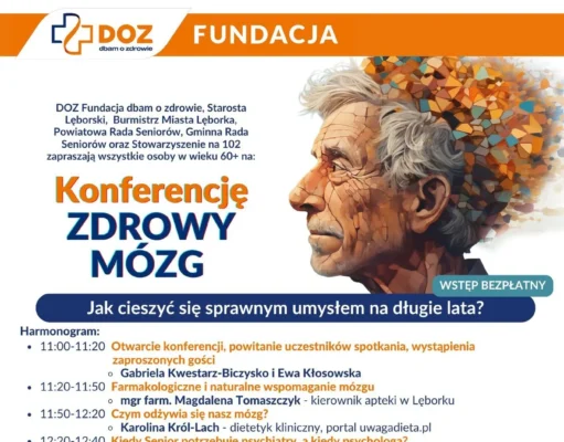 Zdrowy mózg po sześćdziesiątce. Bezpłatna konferencja dla seniorów w Lęborku