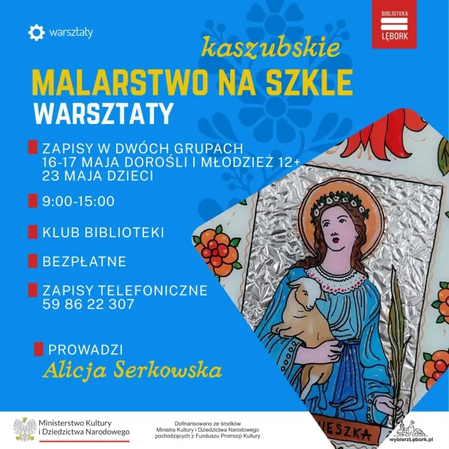 Kaszubskie malarstwo na szkle ożywa w Lęborku – bezpłatne warsztaty dla wszystkich