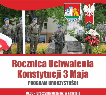 Obchody Święta Konstytucji 3 Maja i Dnia Flagi RP w Lęborku Obchody Święta Konstytucji 3 Maja oraz Dnia Flagi Rzeczypospolitej Polskiej