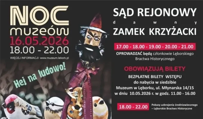 Noc Muzeów w Lęborku – bilety na zwiedzanie zamku