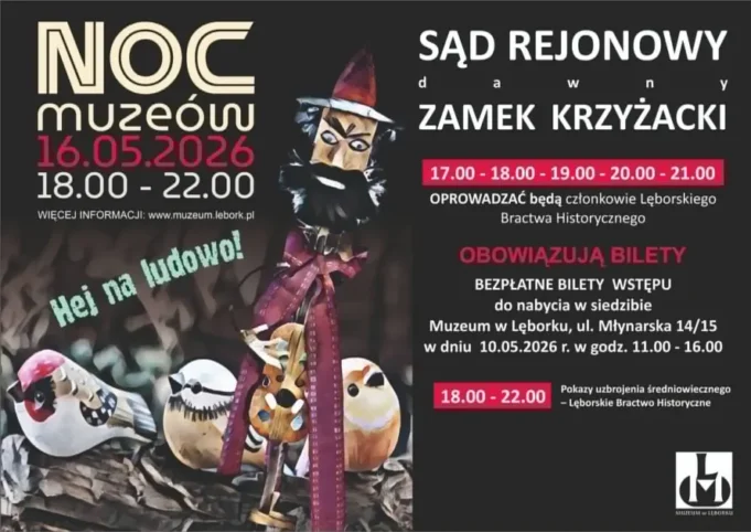 Noc Muzeów w Lęborku – bilety na zwiedzanie zamku