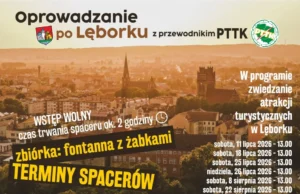 Wakacyjne spacery po Lęborku z przewodnikiem PTTK Odkryj Lębork z przewodnikiem PTTK. Wakacyjne spacery po mieście już od 11 lipca