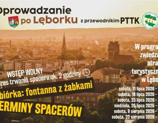Wakacyjne spacery po Lęborku z przewodnikiem PTTK Odkryj Lębork z przewodnikiem PTTK. Wakacyjne spacery po mieście już od 11 lipca
