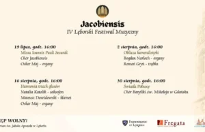 Lęborski Festiwal Muzyczny „Jacobiensis” wkracza w IV edycję Lęborski Festiwal Muzyczny „Jacobiensis” – w niedzielę inauguracja IV edycji