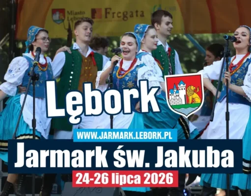 Lębork szykuje się na Jarmark św. Jakuba: koncerty, sport i rodzinna zabawa od 24 do 26 lipca Lębork gotowy na wielkie święto - Jarmark św. Jakuba już 24–26 lipca