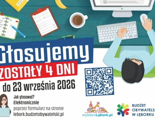 Ostatnie dni głosowania na Budżet Obywatelski Lęborka 2027 To już ostatnie dni głosowania! Zdecyduj, na co Lębork wyda pieniądze w 2027 roku