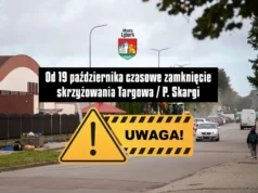 Czasowe zamknięcie skrzyżowania Targowa/P. Skargi od 19 października Od 19 października czasowe zamknięcie skrzyżowania Targowa/P. Skargi