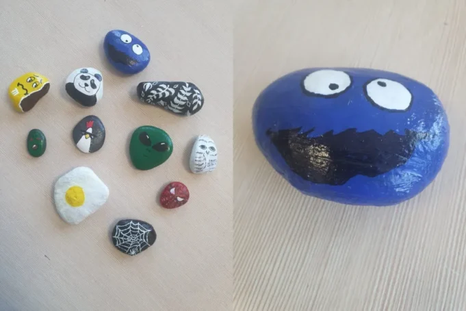 Kamyczkowa niespodzianka w Lęborku. Uczestnicy WTZ zostawili w mieście kolorowe kamyczki.jpg Kamyczkowa niespodzianka w Lęborku. Uczestnicy WTZ zostawili w mieście kolorowe kamyczki