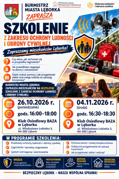Zapraszamy mieszkańców Lęborka na szkolenie z zakresu ochrony ludności i obrony cywilnej.jpg Zapraszamy mieszkańców Lęborka na szkolenie z zakresu ochrony ludności i obrony cywilnej