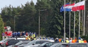 Ewakuacja i niewybuch w Lęborku. Służby przeprowadziły ćwiczenia w zakładzie spożywczym