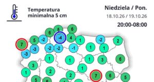 Lębork najzimniejszym miejscem w Polsce. Temperatura przy gruncie spadła do -4 stopni