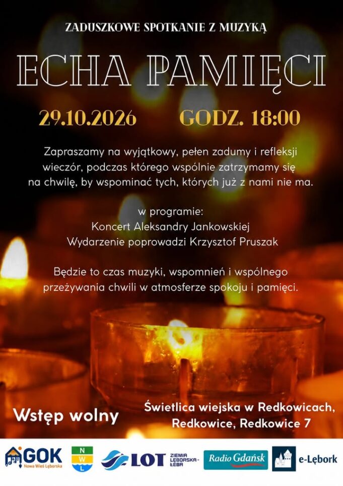 Przed nami zaduszkowe spotkanie z muzyką w Redkowicach