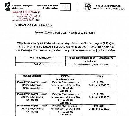 Nowy harmonogram działań w projekcie Zdolni z Pomorza w powiecie lęborskim Nowy harmonogram działań w projekcie Zdolni z Pomorza w powiecie lęborskim